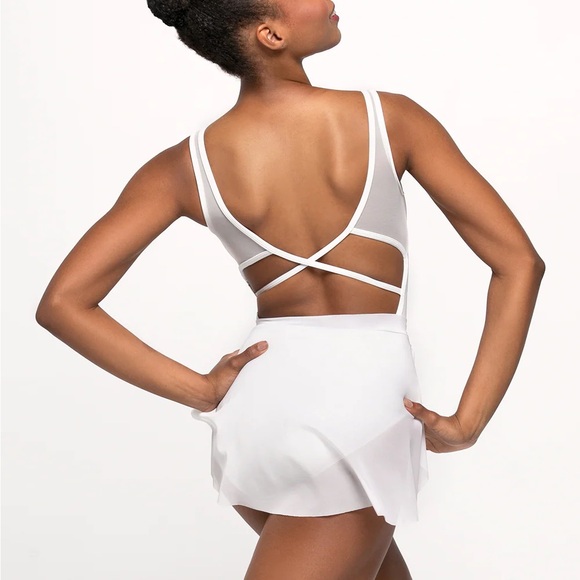 Eleve Dancewear Fabiola White Leotard - Picture 2 of 5